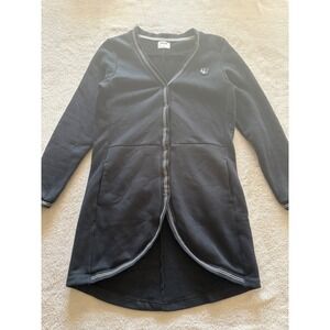 Hurley Cardigan Dress Women's Small Long Sleeve Black Mini Casual